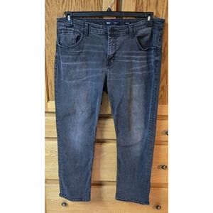 BKE Mens 38x30 Nolan Relaxed Straight Leg Light Wash Denim Jeans Western Casual